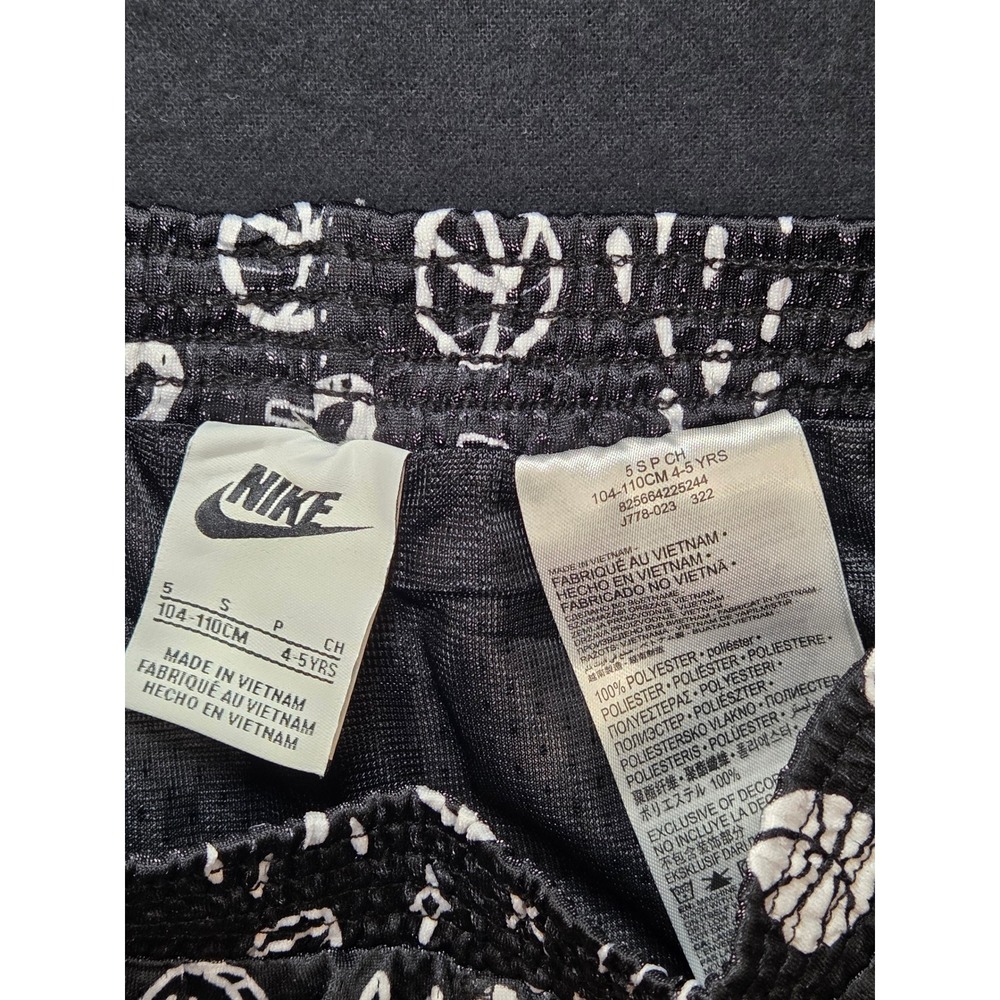 Nike Ball For All Mesh Basketball Shorts Black Doodle Print Size 5 86J778-023 - Picture 5 of 7